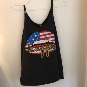 Kappa Kappa Gamma Tank Top red white blue lips